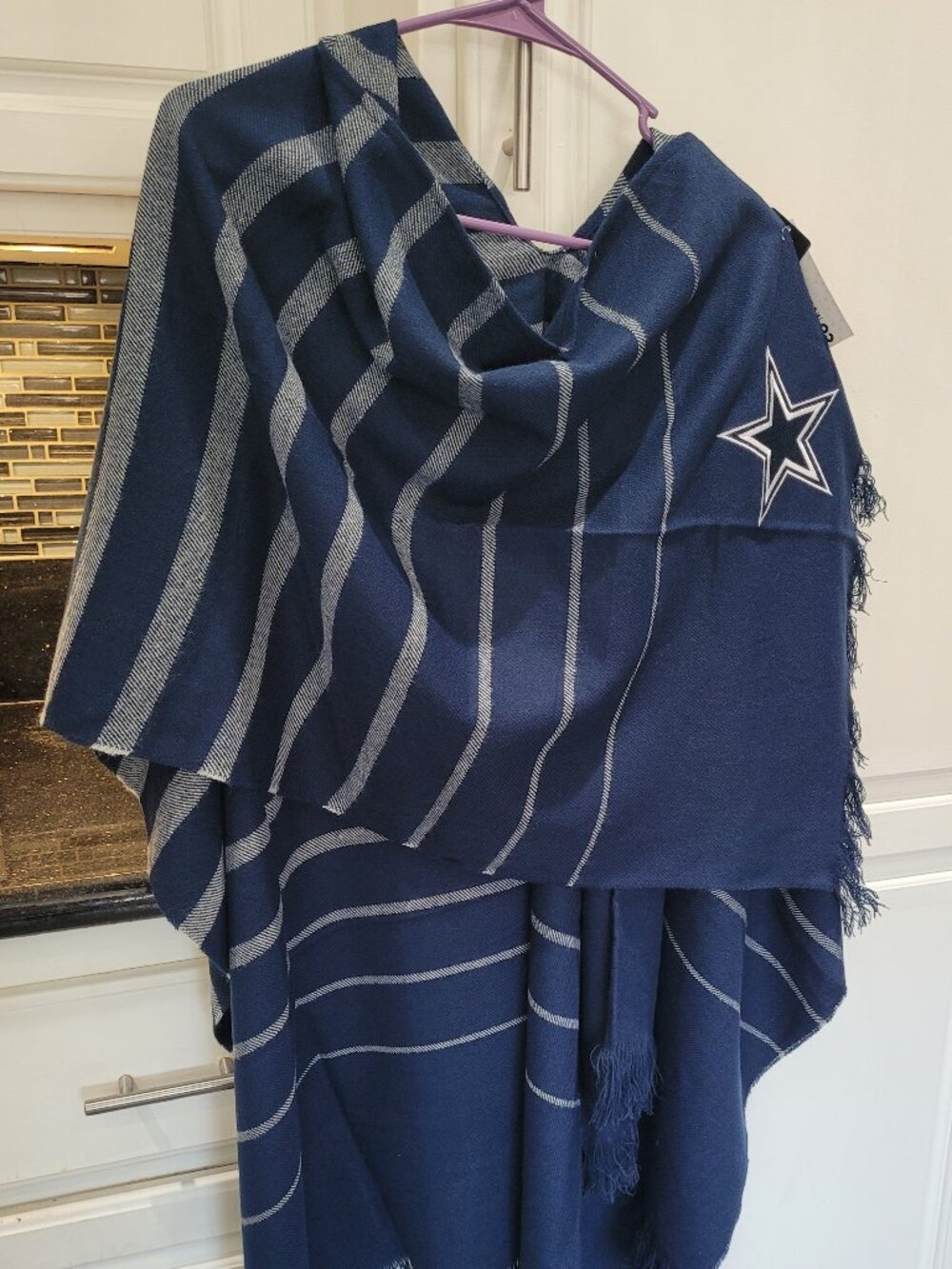 NFL Dallas Cowboys FOCO Oversized Scarf or Open Front Poncho/Cape NWT